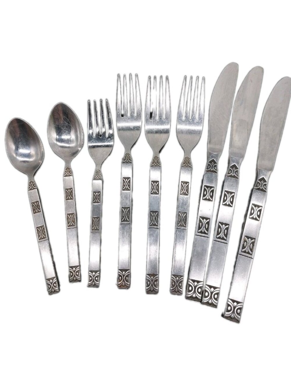 Granada GRN1 Forks Knives Spoons Stainless Lot of 9